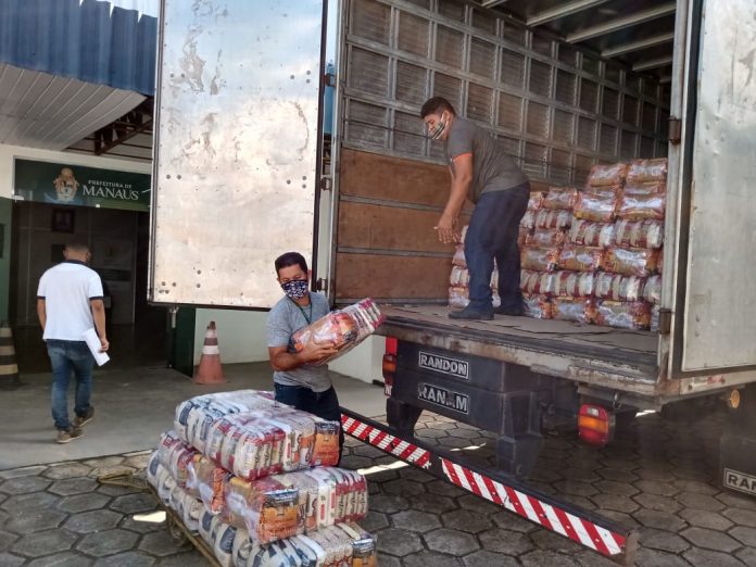 Amazonas recebe 2,8 mil cestas básicas da Embaixada dos EUA