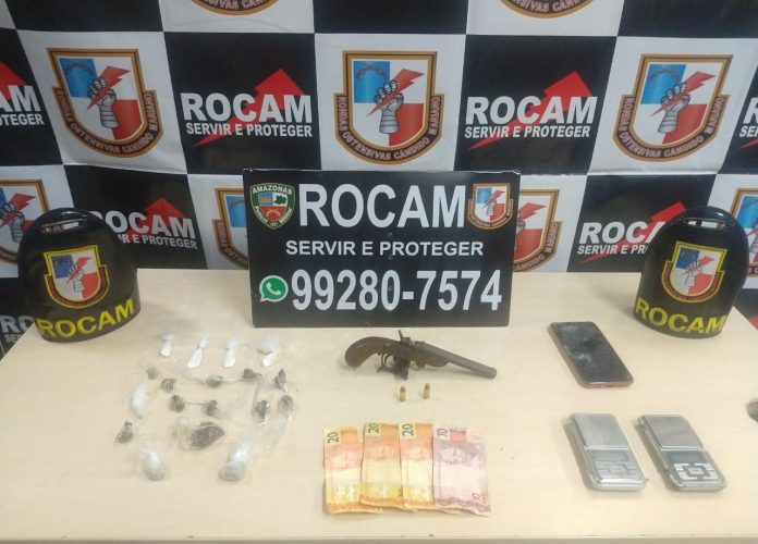 Rocam prende dois homens com arma e drogas no bairro Redenção