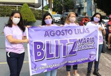 ‘Agosto Lilás’ realiza ‘Blitz Maria da Penha’ e fixação de cartazes
