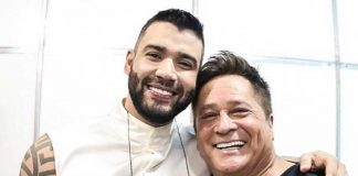 Gusttavo Lima e Leonardo furam isolamento para jogar futevôlei sem máscaras
