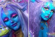 Mulher que se identifica como alien sonha ter pele azul de forma definitiva
