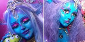 Mulher que se identifica como alien sonha ter pele azul de forma definitiva