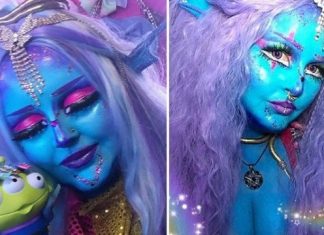 Mulher que se identifica como alien sonha ter pele azul de forma definitiva