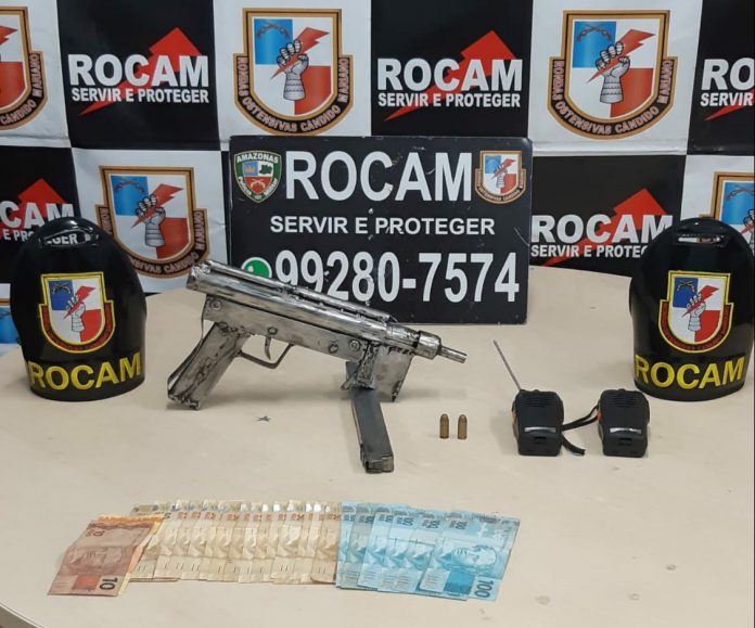 Em Manaus, homem é preso com submetralhadora caseira