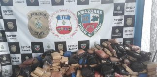 Em Japurá, polícia apreende mais de 380 tabletes de maconha