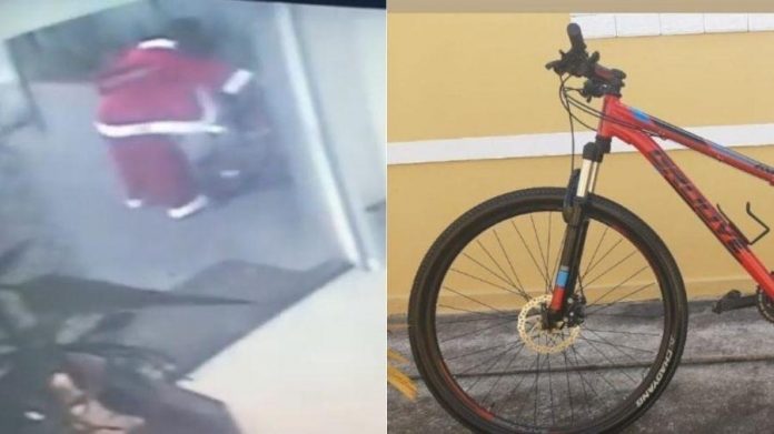 Homem vestido de Papai Noel rouba bicicleta em São José dos Campos