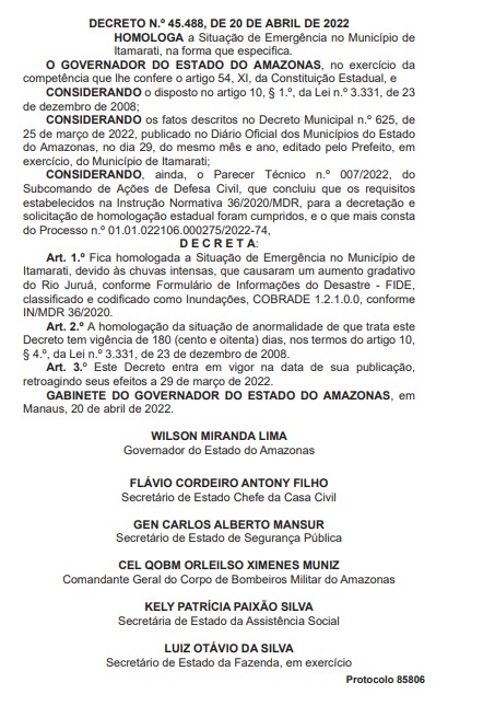 decreto do governo