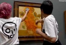 Ativistas jogam sopa de tomate em obra de Van Gogh no Reino Unido