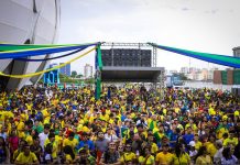 Em dias de jogos do Brasil, Arena da Amazônia recebe arrecadação de brinquedos