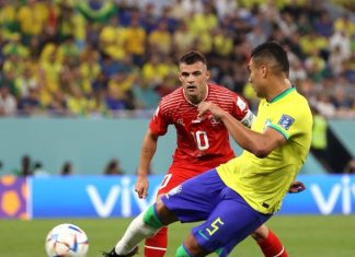 Brasil bate Suíça e se classifica para oitavas de final da Copa