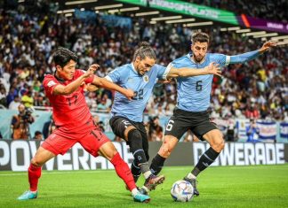 Uruguai fica no 0 a 0 com a Coreia do Sul na estreia do Grupo H