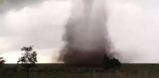 Moradores se assustam com tornado em área rural; veja vídeo
