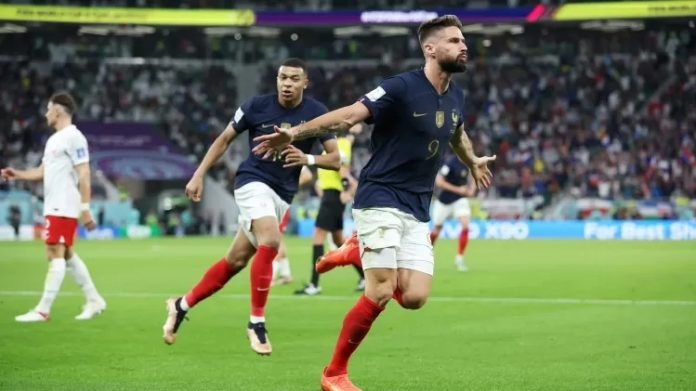 Giroud e Mbappé fazem França superar Polônia e avançar para as quartas