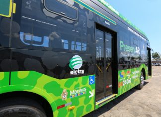 Manaus recebe primeiro ônibus 100% elétrico da região Norte